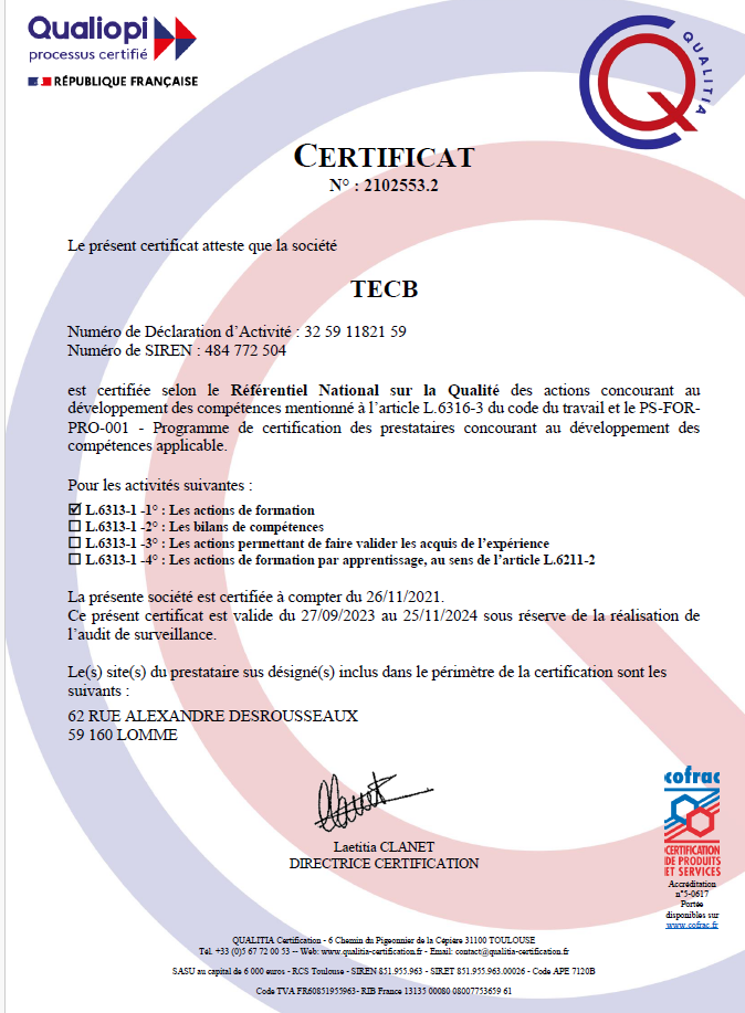 Certification Qualiopi